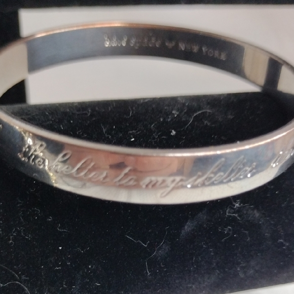 Kate Spade Silver Bangle Bracelet YOU AND ME - Picture 8 of 11